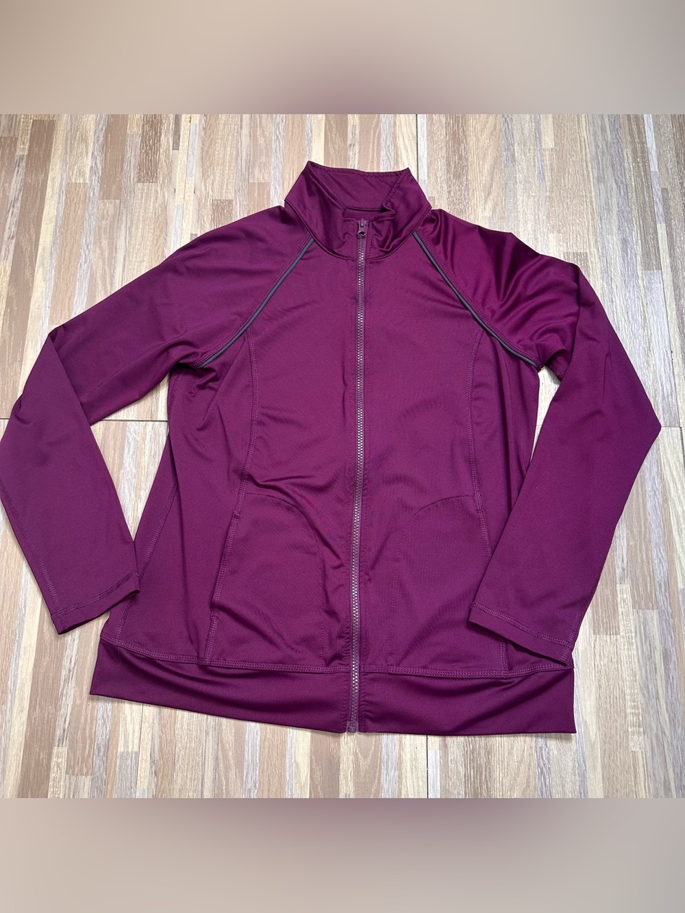 Danskin Women's Deep Magenta Full-Zip Active Jacket Size Large